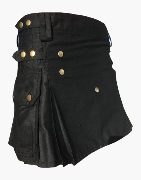 BLACK WOMEN UTILITY KILT - Scottish Kilt Jacket™ USA-UK