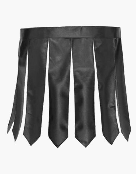 BLACK LEATHER SEXY KILT - Scottish Kilt Jacket™ USA-UK