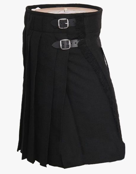 BLACK TARTAN KILT - scottish kilt jacket