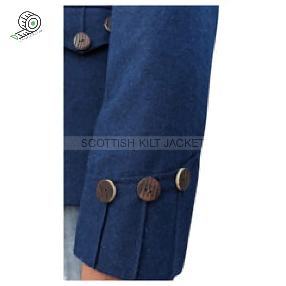 Blue Tweed Argyll Wedding Jacket Kilt Jackets