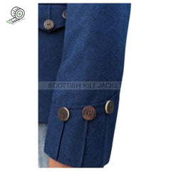 Blue Tweed Argyll Wedding Jacket Kilt Jackets