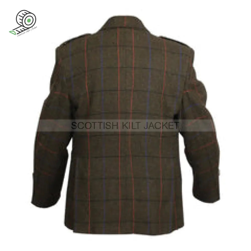 Brown Argyll Tweed Vest And Jacket Kilt Jackets