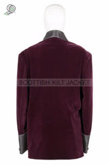 Burgundy Velvet Dinner Jacket Smoking Jackets