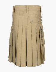 Traditional Khaki Utility Kilt - Khaki Kilt - Scottish Kilt Jacket™ USA-UK