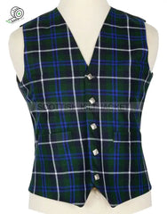 Douglas Tartan Vest In Blue Vests