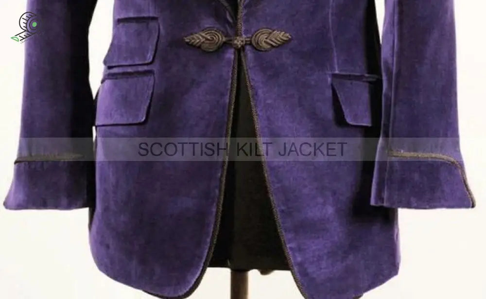 Elegant Purple Velvet Dinner Blazer Smoking Jackets