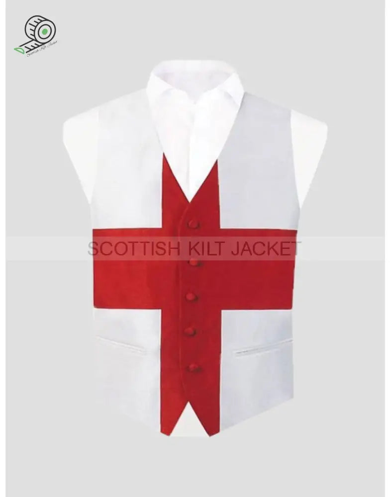 England St Georges Fashion Vest Design Tartan Vests