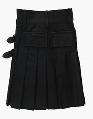 BLACK WOMAN UTILITY KILT - Scottish Kilt Jacket™ USA-UK