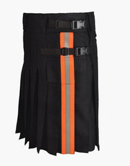 BLACK FIREFIGHTER FIREMAN KILT - Scottish Kilt Jacket™ USA-UK