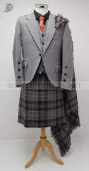 Gray Argyle Kilt Outfits Full Highland Dress In 8 Yard Jacket Outfit