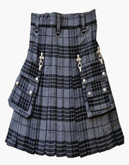 GRAY WATCH TARTAN GOTHIC UTILITY KILT - scottish kilt jacket