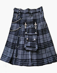 GRAY WATCH TARTAN GOTHIC UTILITY KILT - scottish kilt jacket