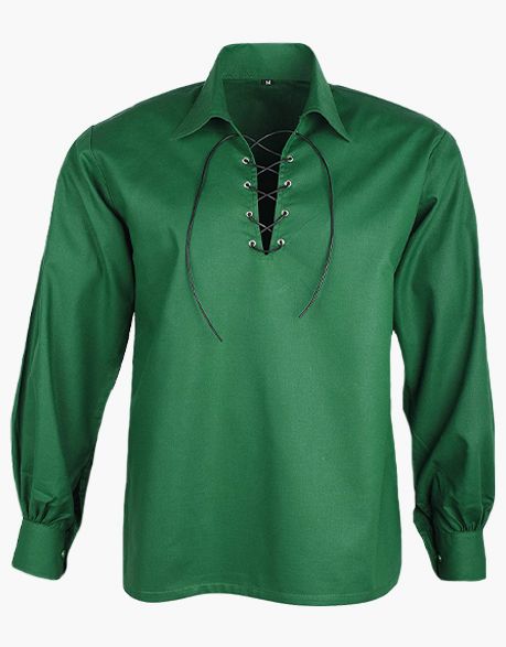 JACOBITE GREEN GHILLIE SHIRT - Scottish Kilt Jacket™ USA-UK