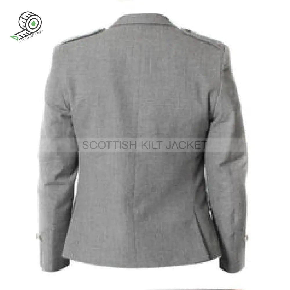 Grey Argyll Vest And Jacket Tweed Kilt Jackets