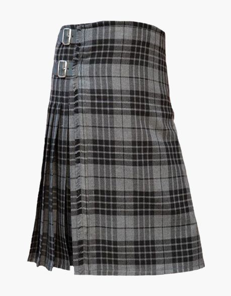 Hamilton Grey Tartan Kilt - scottish kilt jacket