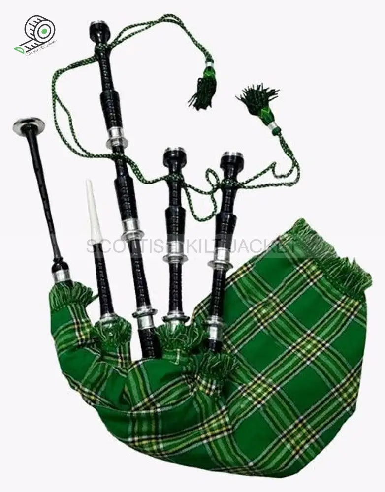 Instruments For Irish Green Tartan Bagpipes - Highland