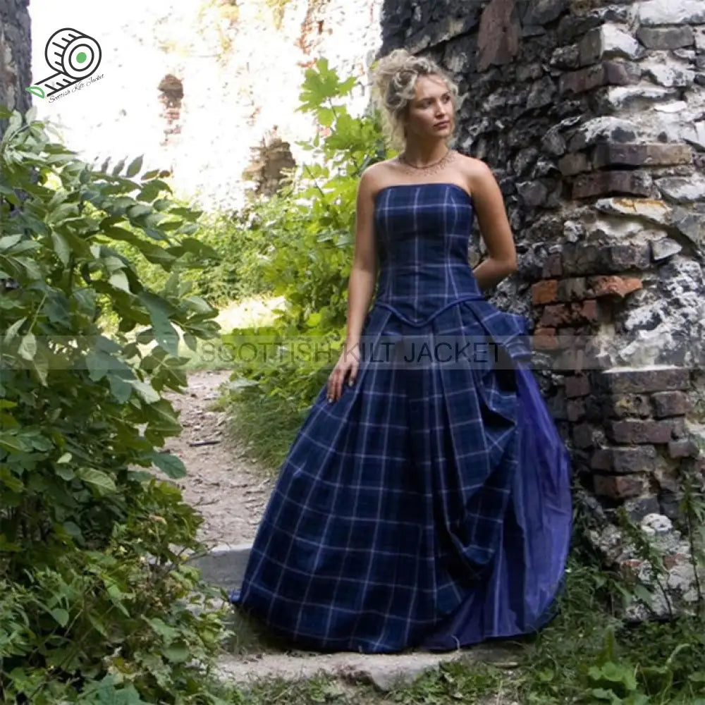 Isla Gown Wedding In Tartan Dresses