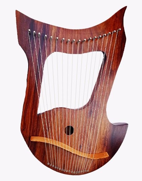 ROSEWOOD LYRE HARP WITH 18 METAL STRINGS - Scottish Kilt Jacket™ USA-UK