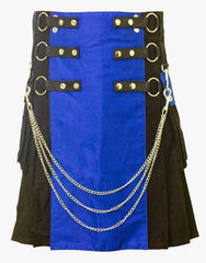 SCOTTISH BLACK AND BLUE GOTHIC KILT - Scottish Kilt Jacket™ USA-UK