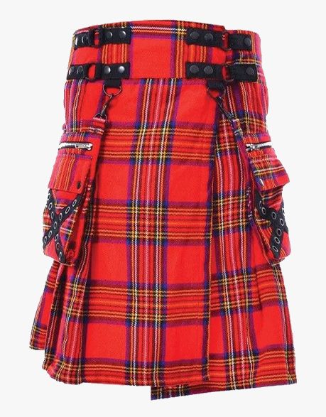 ROYAL STEWART MEN'S CATO TARTAN UTILITY KILT - scottish kilt jacket