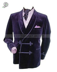 Men’s Purple Velvet Dinner Coat Or Robe Smoking Jackets