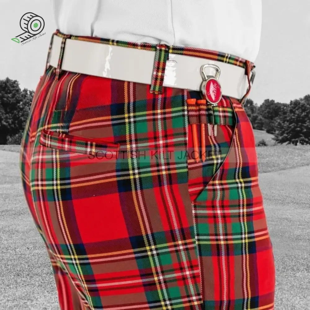  Men's Tartan Trews  Golf Pants Stewart Tartan
