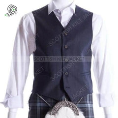 Midnight Blue Crail Kilt Jacket And Waistcoat Scottish