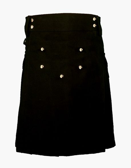 CURRENT BLACK UTILITY KIT WITH MANY POCKETS - Scottish Kilt Jacket™ USA-UK