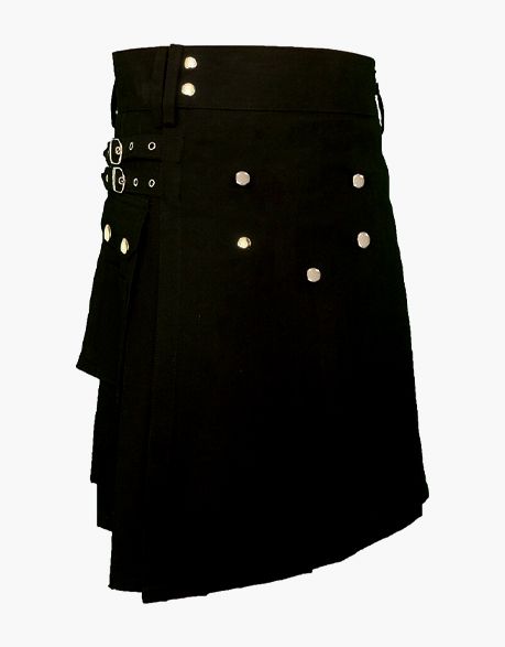 CURRENT BLACK UTILITY KIT WITH MANY POCKETS - Scottish Kilt Jacket™ USA-UK