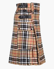 MODERN CAMEL THOMSON TARTAN UTILITY KILT - scottish kilt jacket