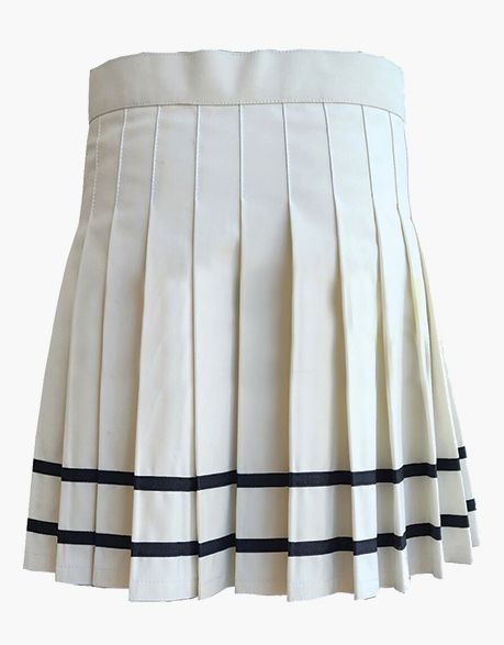 Modern Gothic White Kilt Featuring Black Straps