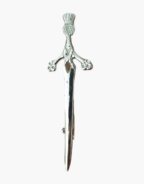 THISTLE HEAD KILT PIN NEW DELUXE CLAYMORE SWORD - Scottish Kilt Jacket™ USA-UK