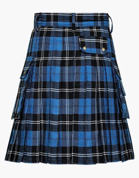 RAMSAY BLUE TARTAN UTILITY KILT - scottish kilt jacket