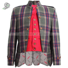 Red Waistcoat And Ettrick Tweed Sheriffmuir Jacket Kilt Jackets