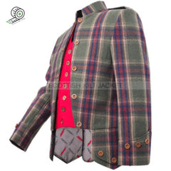 Red Waistcoat And Ettrick Tweed Sheriffmuir Jacket Kilt Jackets