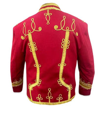 Hussar Jacket Red Top Military Uniform Napoleon Hussar jacket