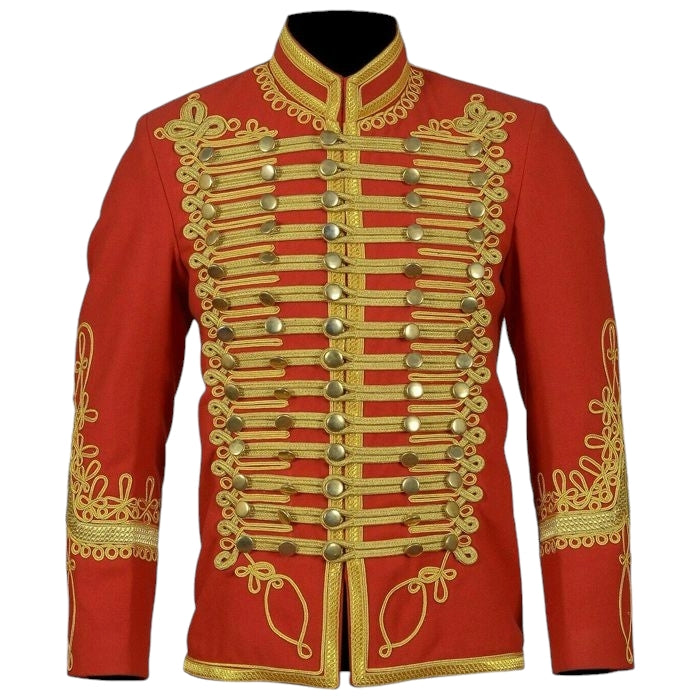 Hussar Jacket Red Top Military Uniform Napoleon Hussar jacket