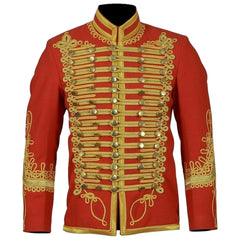 Hussar Jacket Red Top Military Uniform Napoleon Hussar jacket