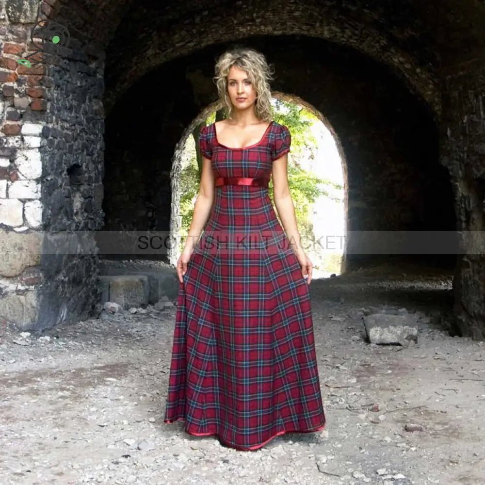 Rose Tartan Dress Evening Dresses