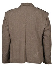 Scottish Tweed Brown Argyle Kilt Jacket With 5 Button Vest