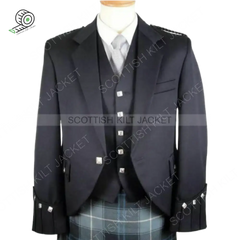 Scottish Argyle Jacket 100% Wool Kilt & Waistcoat/Vest Kilt