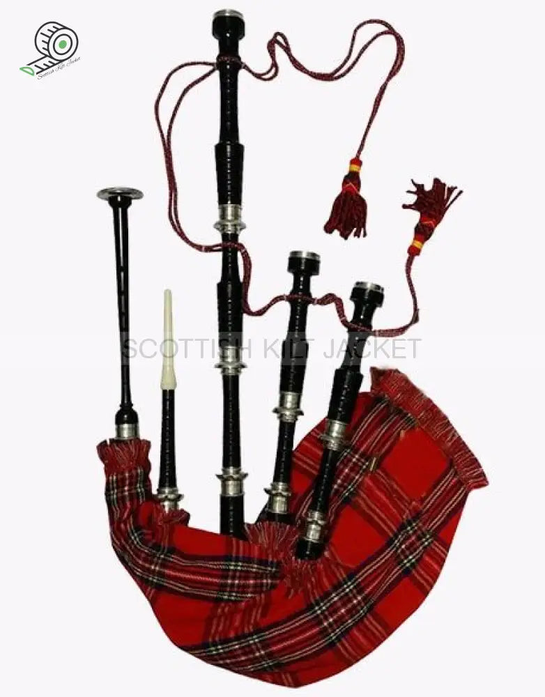 Scottish Highlands - Royal Stewart Bagpipe Bagpipe Rosewood Bagpipes