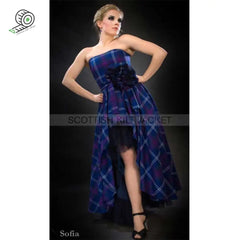 Sofia Tartan Frock Evening Dresses