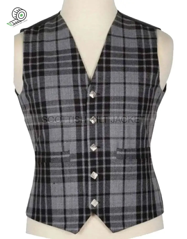 Tartan Vest With Grey Watch Vests