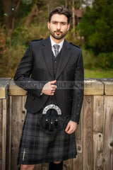 Tweed Black Crail Kilt Outfit Outfits