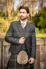 Tweed Charcoal Crail Kilt Outfit Outfits