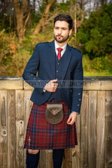 Tweed Kilt Outfit In Navy Arrochar