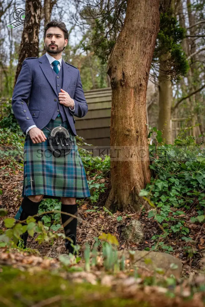 Tweed Purple Crail Kilt Outfit Outfits