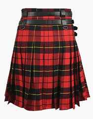 Utility kilt with front pockets for Wallace Tartan - scottish kilt jacket