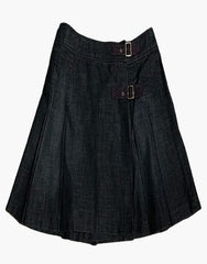 BLACK DENIM KILT FOR WOMEN - Scottish Kilt Jacket™ USA-UK